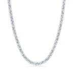 Collier motif vigne en platine 950 mil. et diamants. 40,6 cm