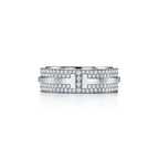 Tiffany T Bague large pavé de diamants