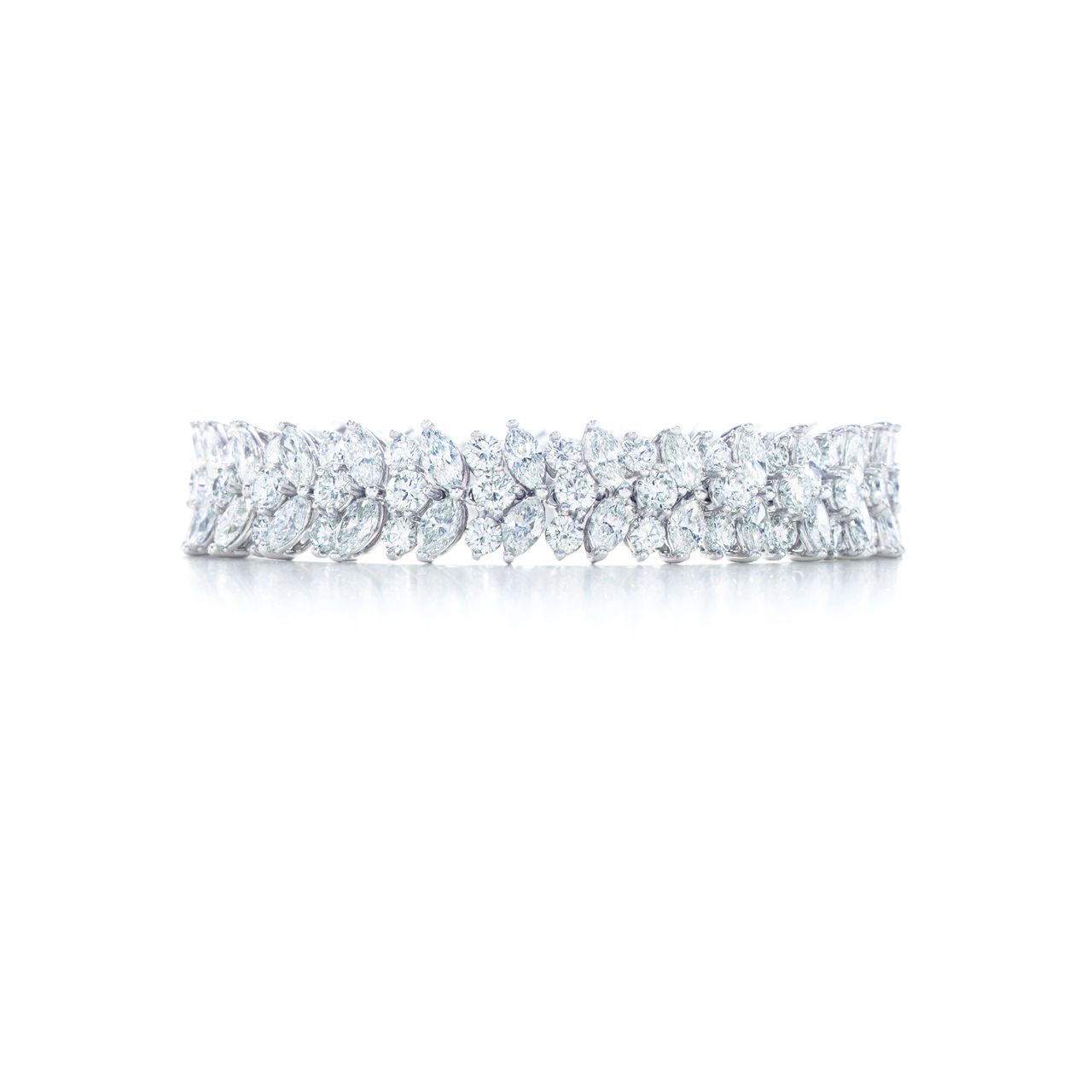 Bracelet grappe avec diamants taille marquise