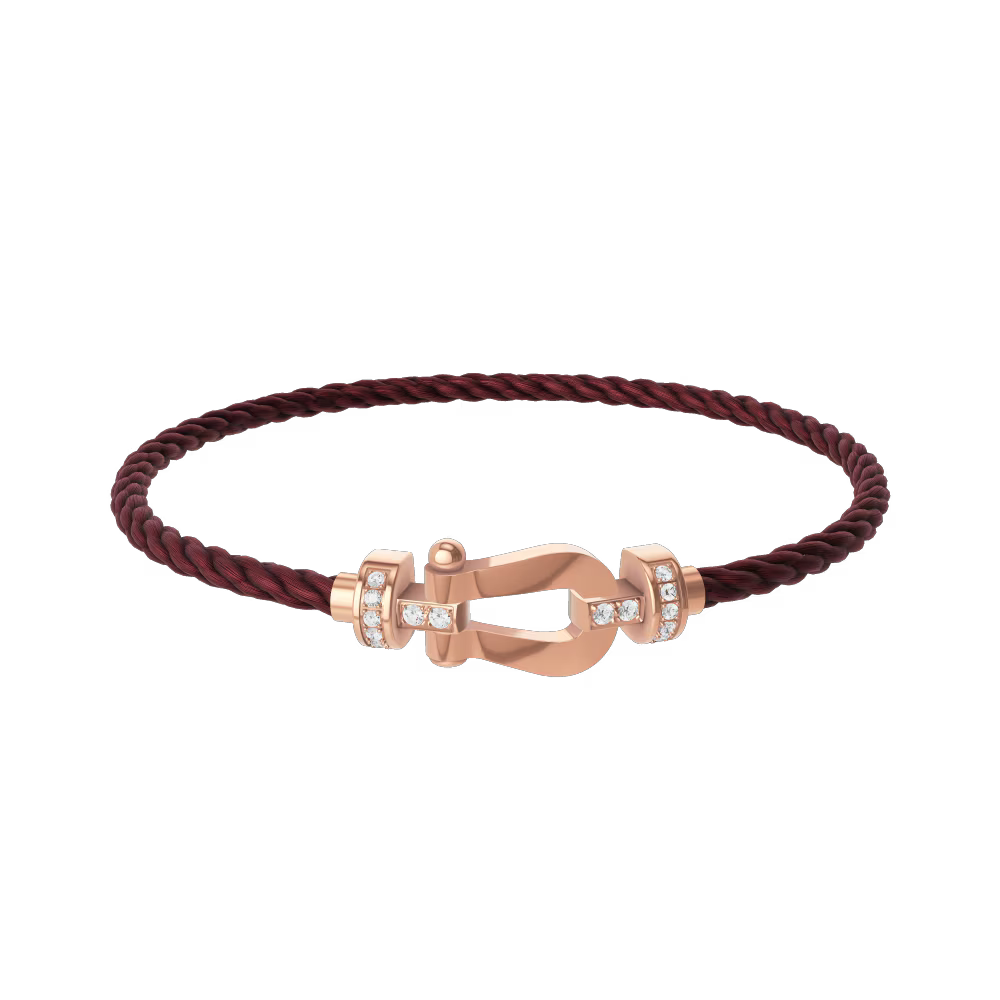 Bracelet Force 10, moyen modèle, semi-pavé