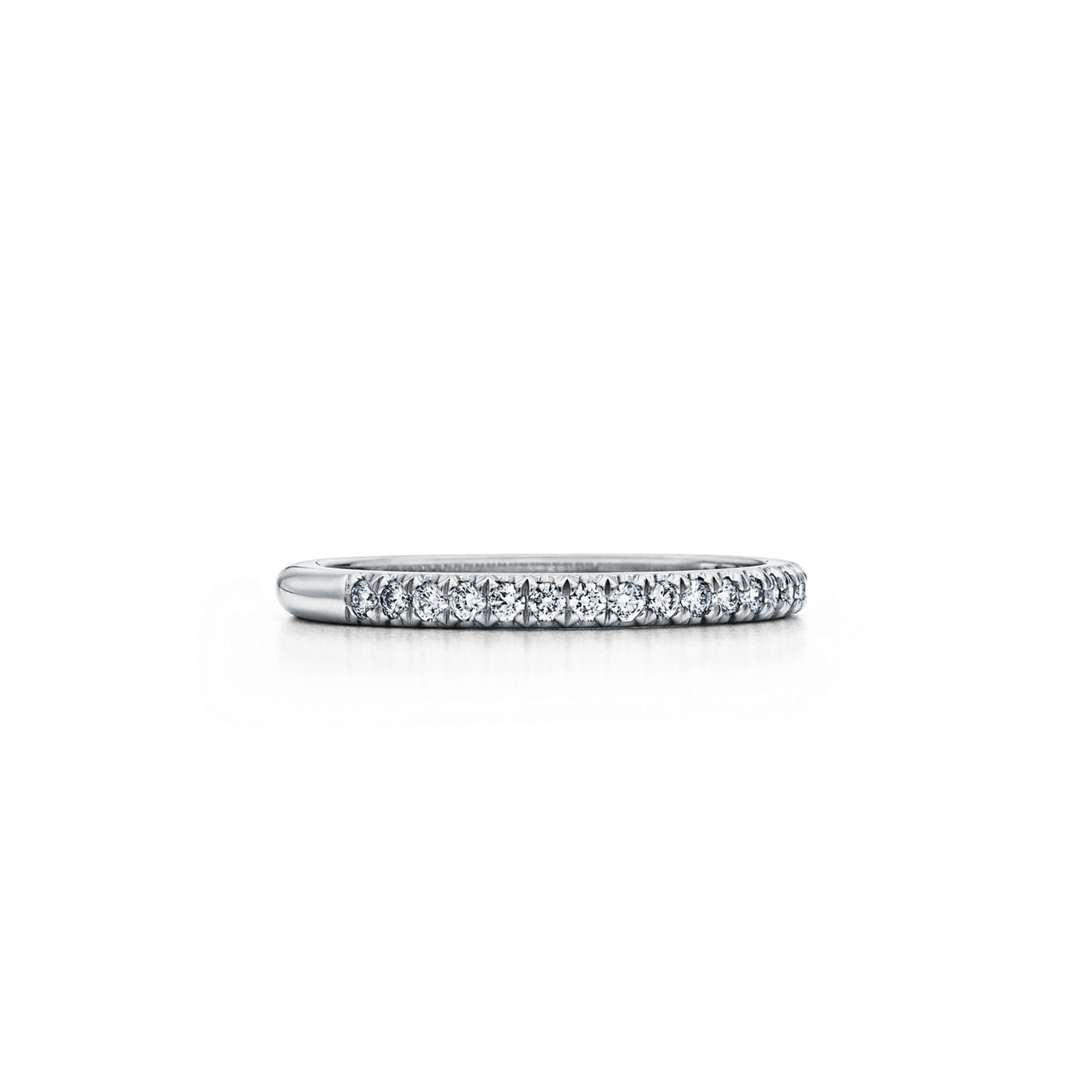 Tiffany Soleste Bague Éternité demi-cercle en platine 950 millièmes et diamants