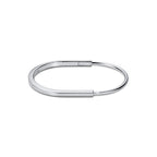 Bracelet jonc étroit en or blanc 18 carats