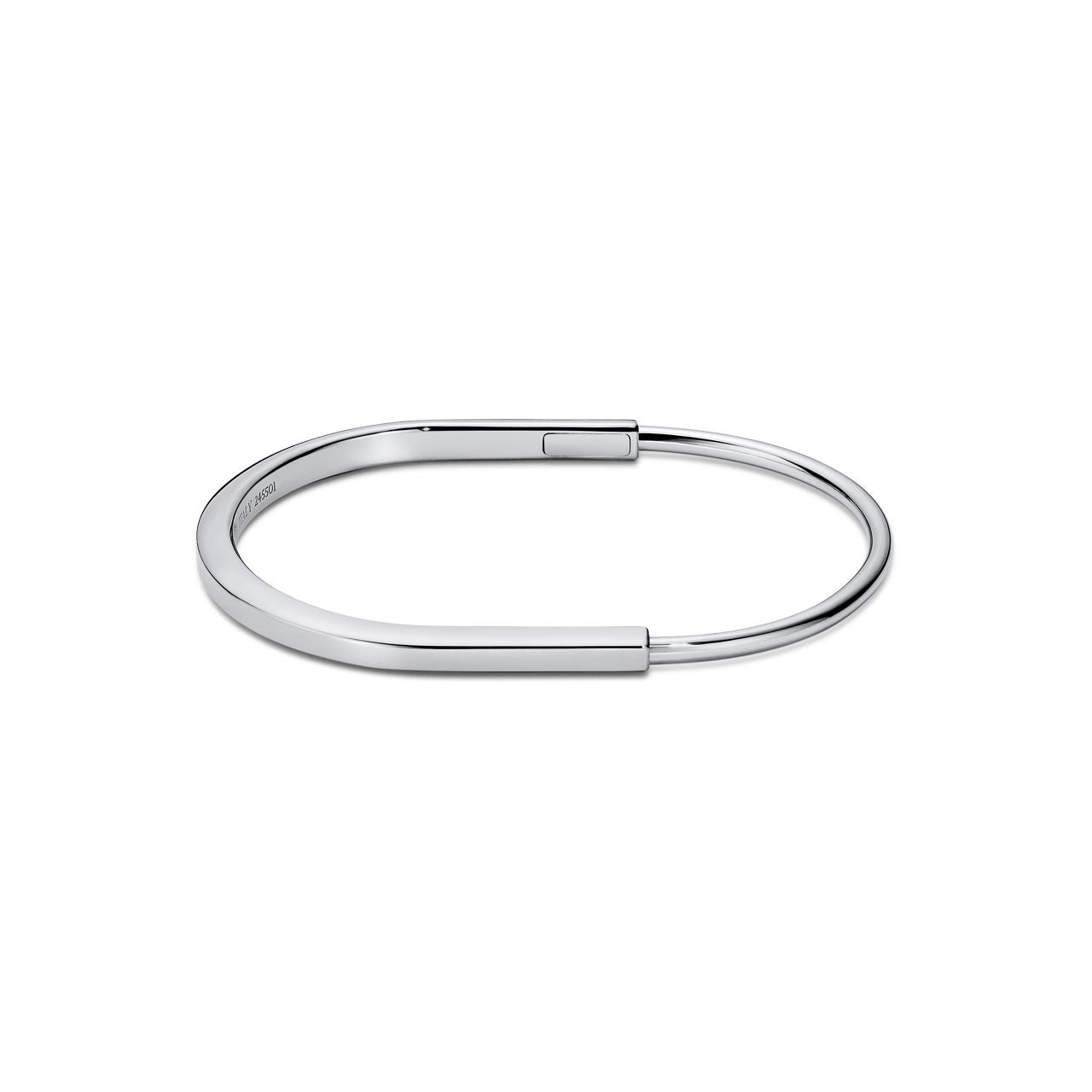 Bracelet jonc étroit en or blanc 18 carats