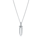 Pendentif à maillons allongés en argent 925 millièmes