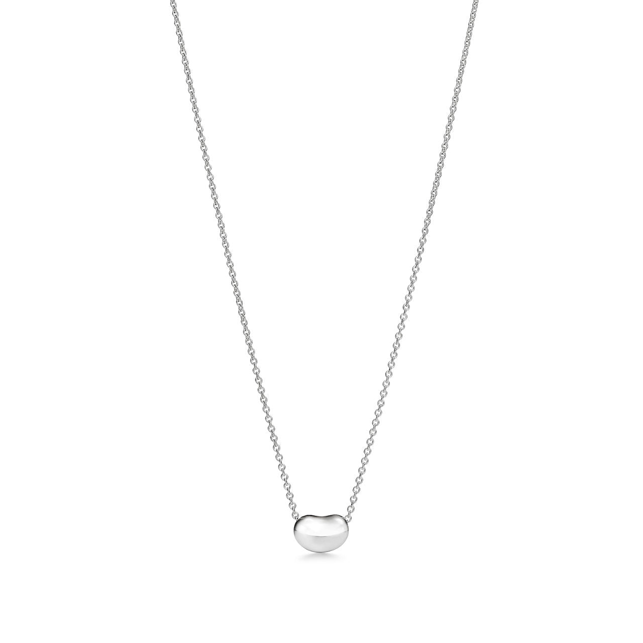 Pendentif Bean design en argent 925 millièmes. 9 mm