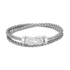 Bracelet Chance Infinie, grand modèle, semi-pavé