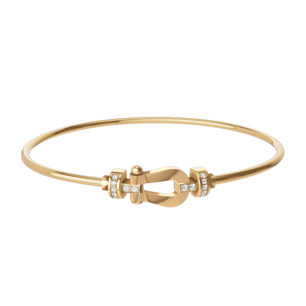 Bracelet Force 10, moyen modèle, semi-pavé