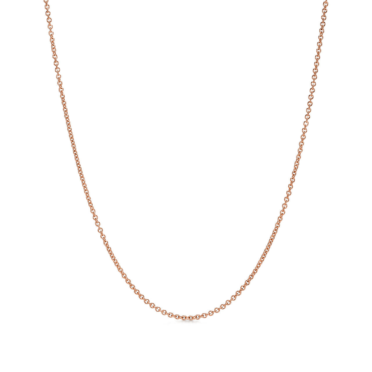 Chaîne en or rose 18 carats. 40,6 cm.