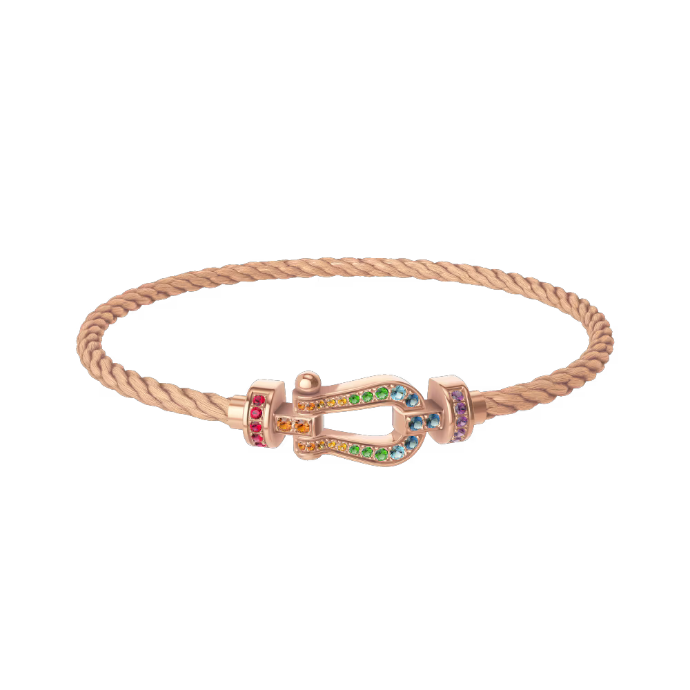 Bracelet Force 10, moyen modèle, semi-pavé
