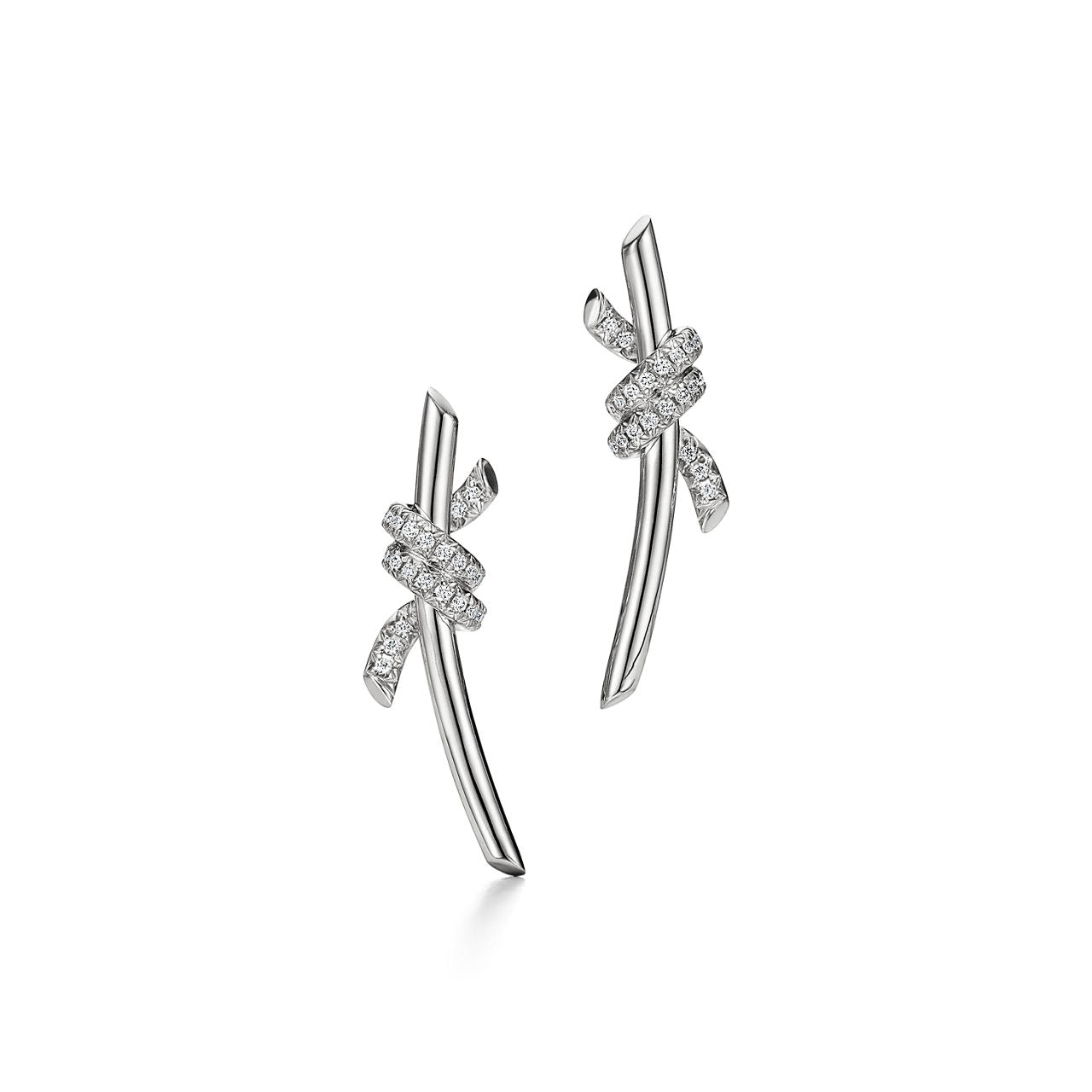 Boucles d’oreilles en or blanc 18 carats et diamants