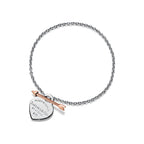 Bracelet Cœur Lovestruck en argent et or rose, small