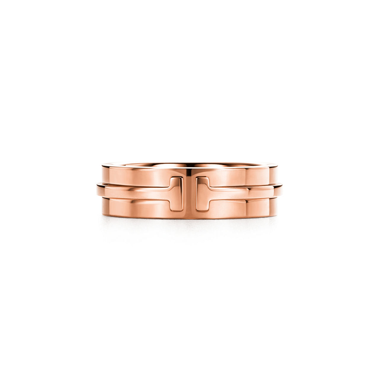 Tiffany T Bague large en or rose