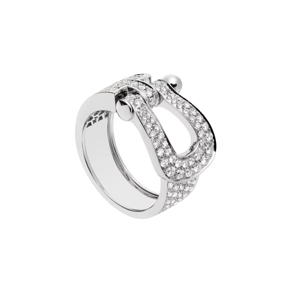 Bague Force 10, grand modèle, pavée