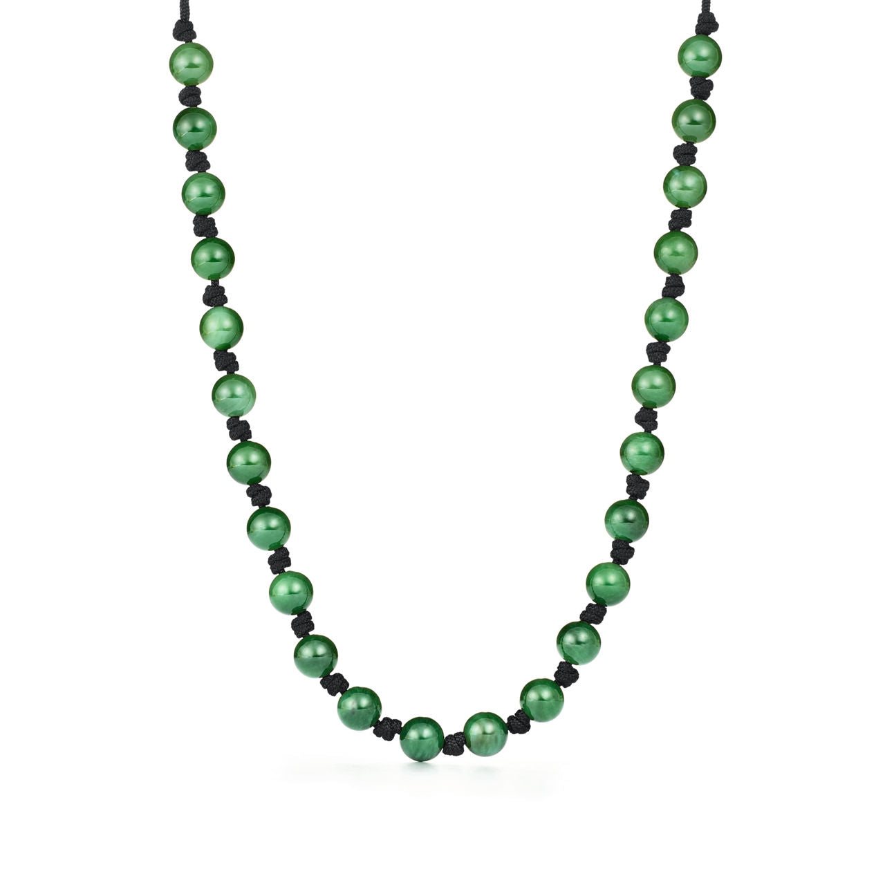 Collier Sphère en jade néphrite vert