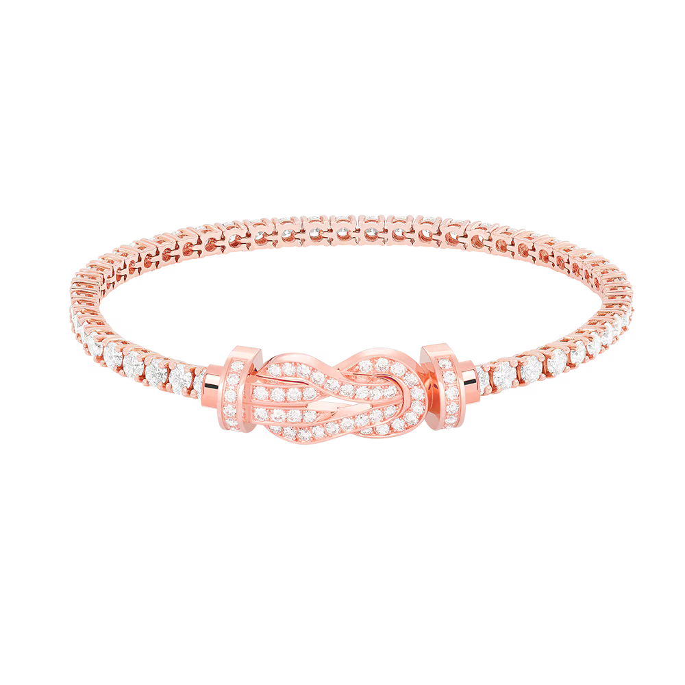 Bracelet Chance Infinie, grand modèle, pavé