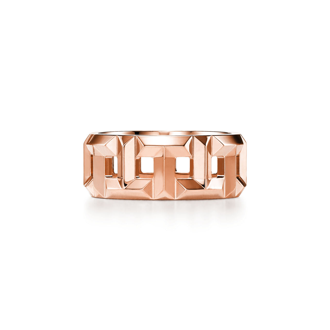 Tiffany T Bague True 8 mm en or rose 18 carats en or rose