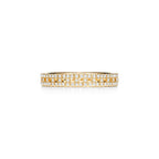 Tiffany T Bague True étroite en or 18 carats et pavé de diamants