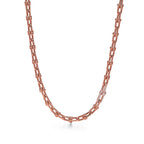 Collier à maillons. Medium en or rose et diamants