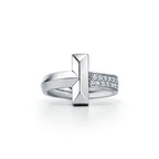 Tiffany T Bague T1 en or blanc 18 carats et diamants