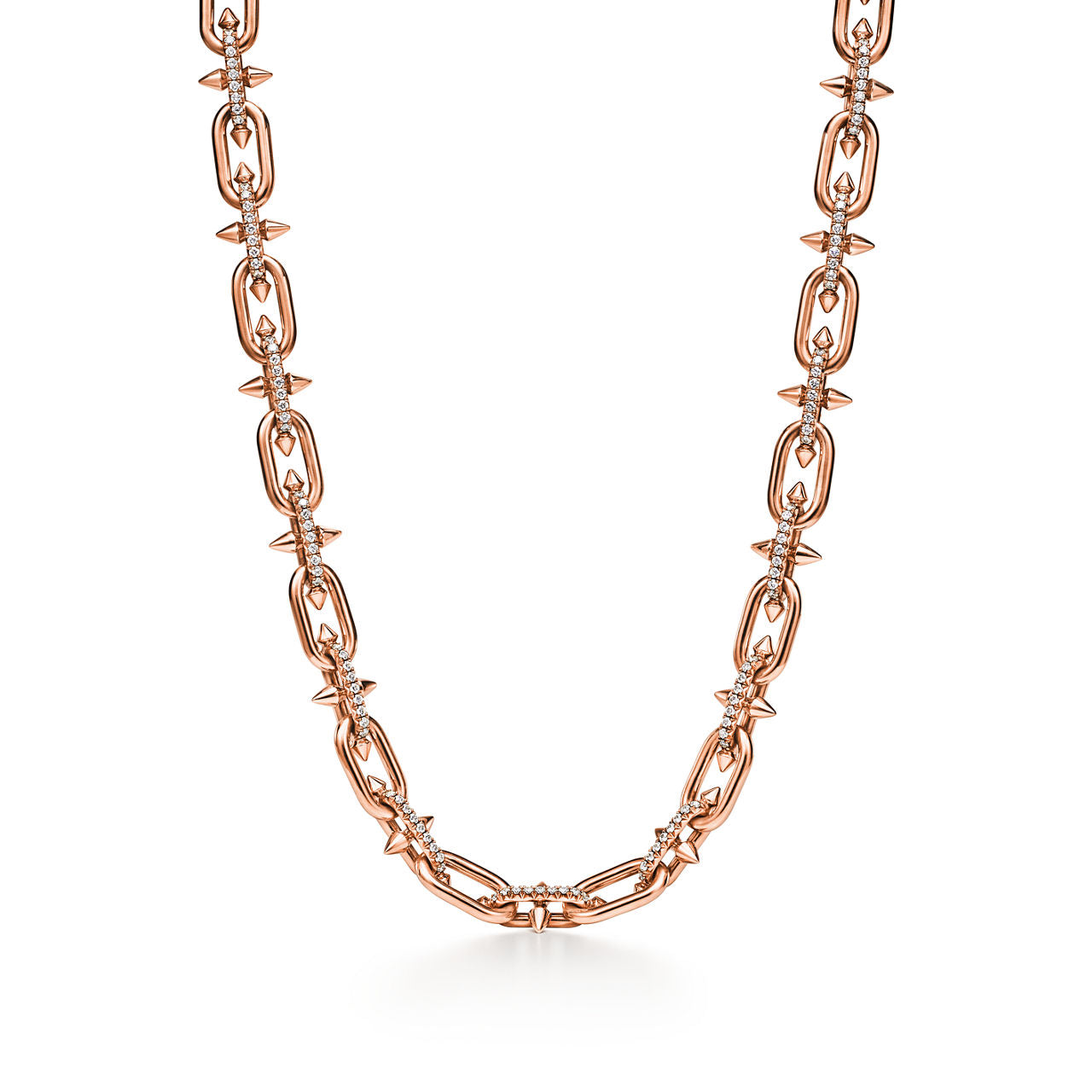 Collier en or rose et diamants