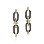 Boucles d’oreilles en titane, or 18 carats et diamants