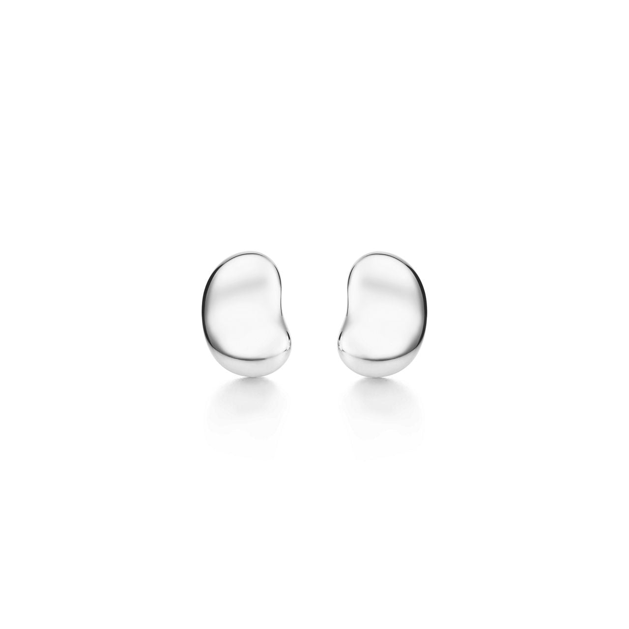 Boucles d’oreilles Bean design en argent 925 millièmes. 9 mm
