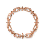 Bracelet en or rose et diamants