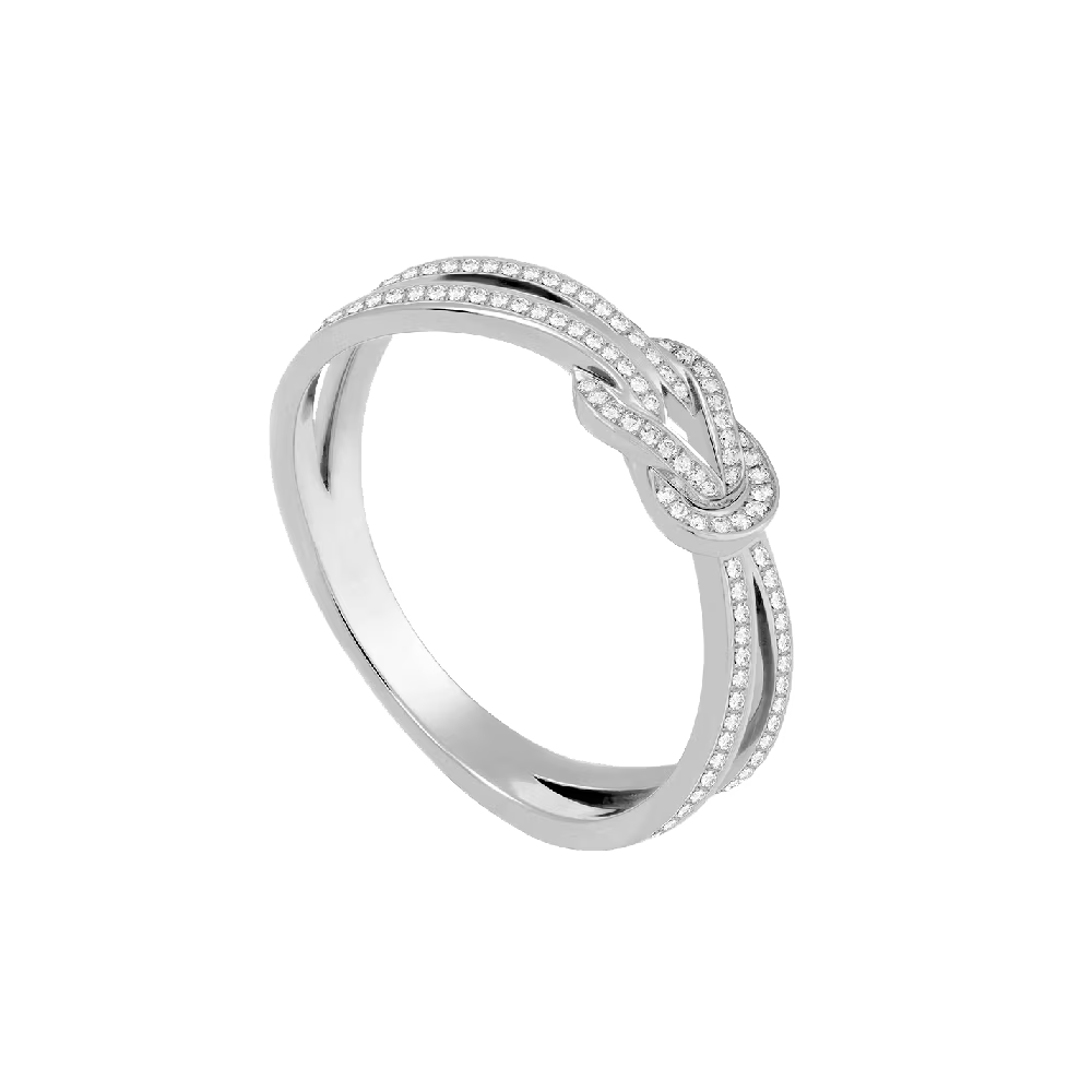 Bague Chance Infinie, petit modèle, pavée