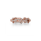 Tiffany HardWear Bague à maillons taille Small en or rose 18 carats et pavé de diamants