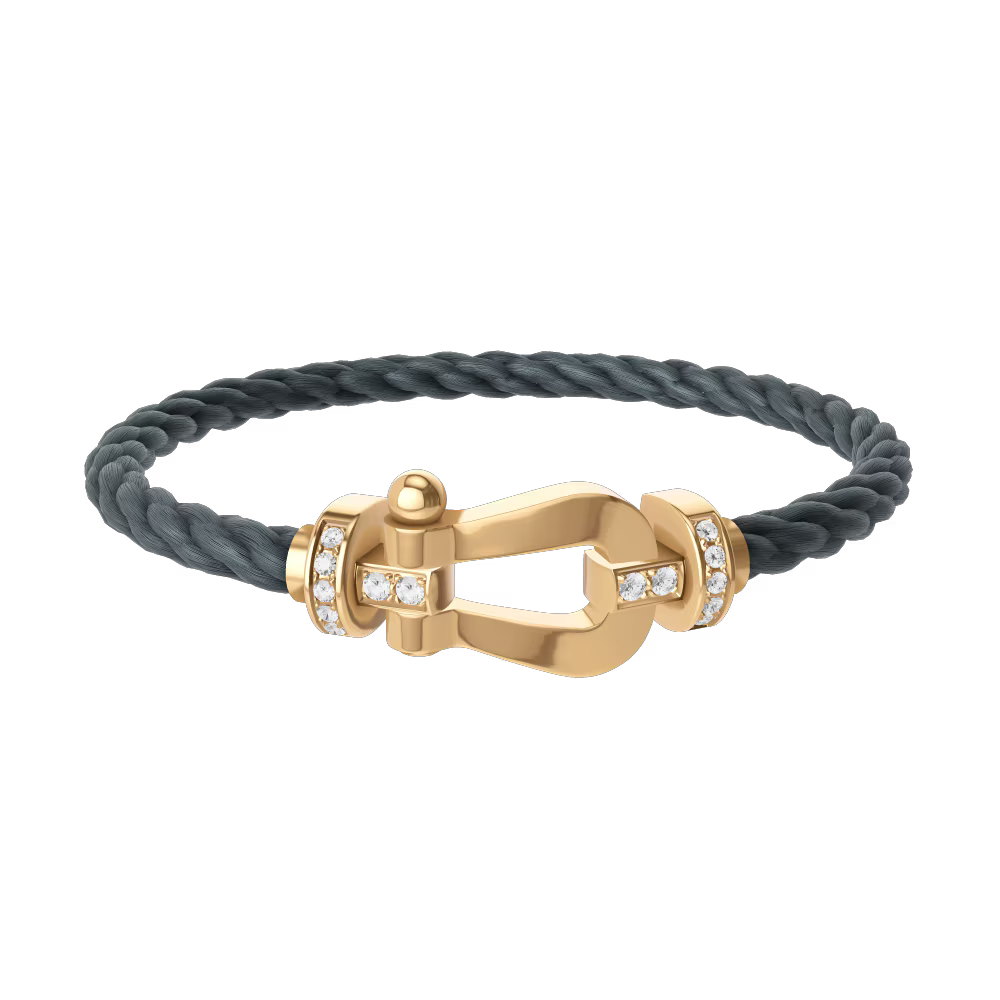 Bracelet Force 10, grand modèle, semi-pavé