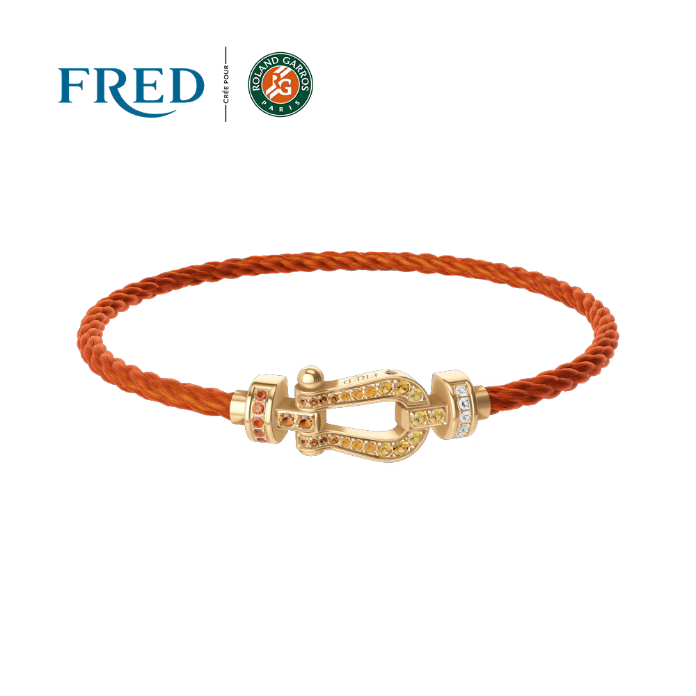Bracelet Force 10 #FREDxRolandGarros, moyen modèle, pavé