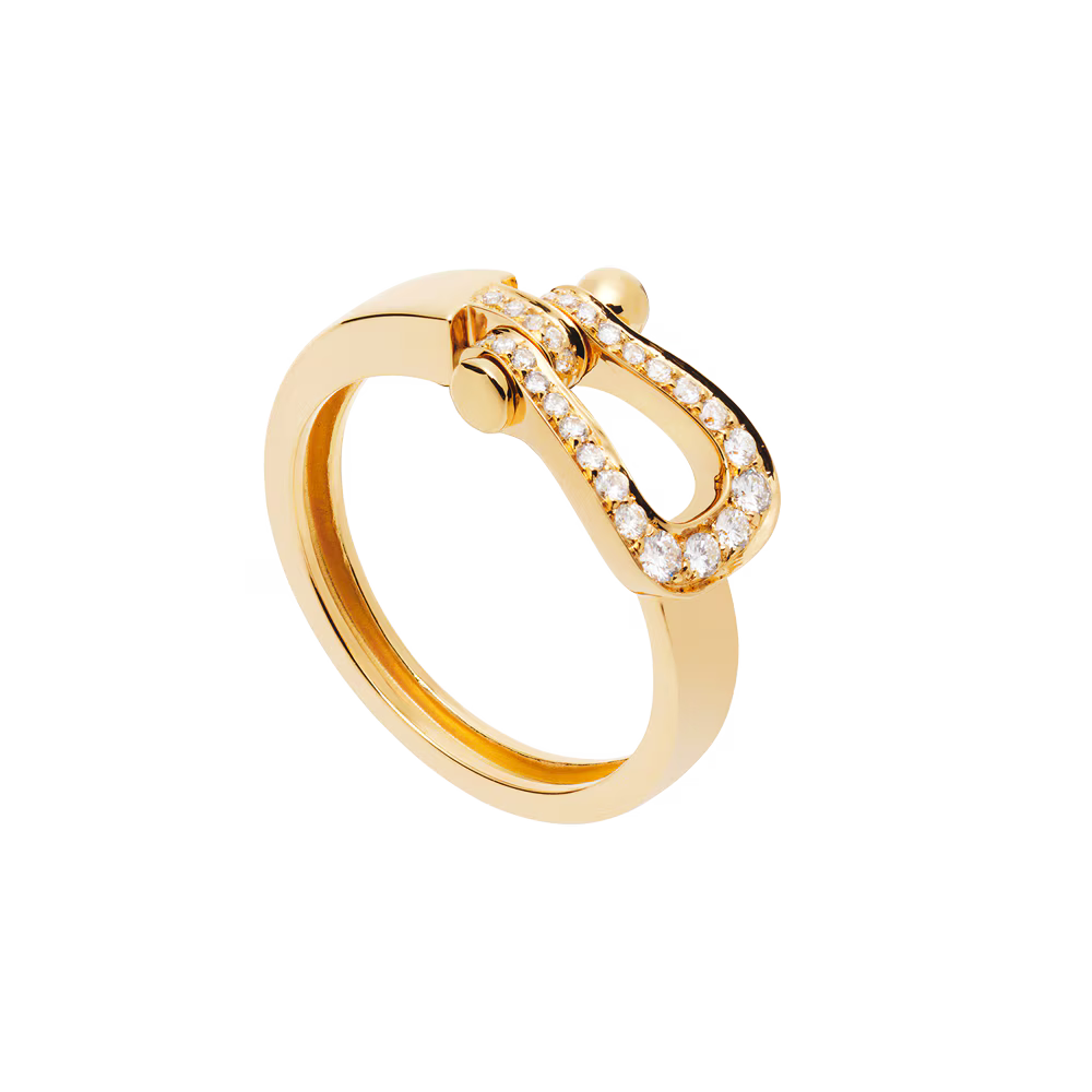 Bague Force 10, moyen modèle, semi-pavée