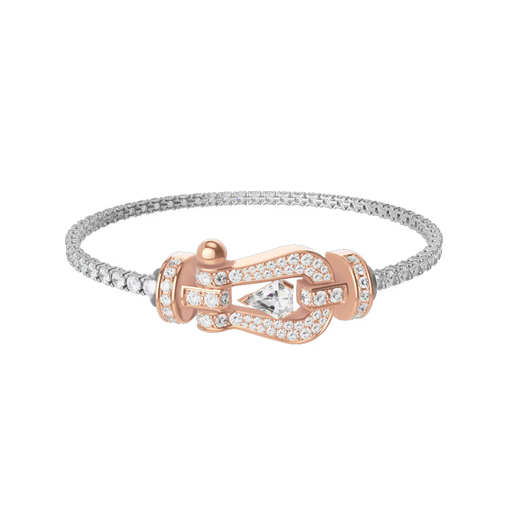Bracelet Force 10, grand modèle, pavé, Hero Cut