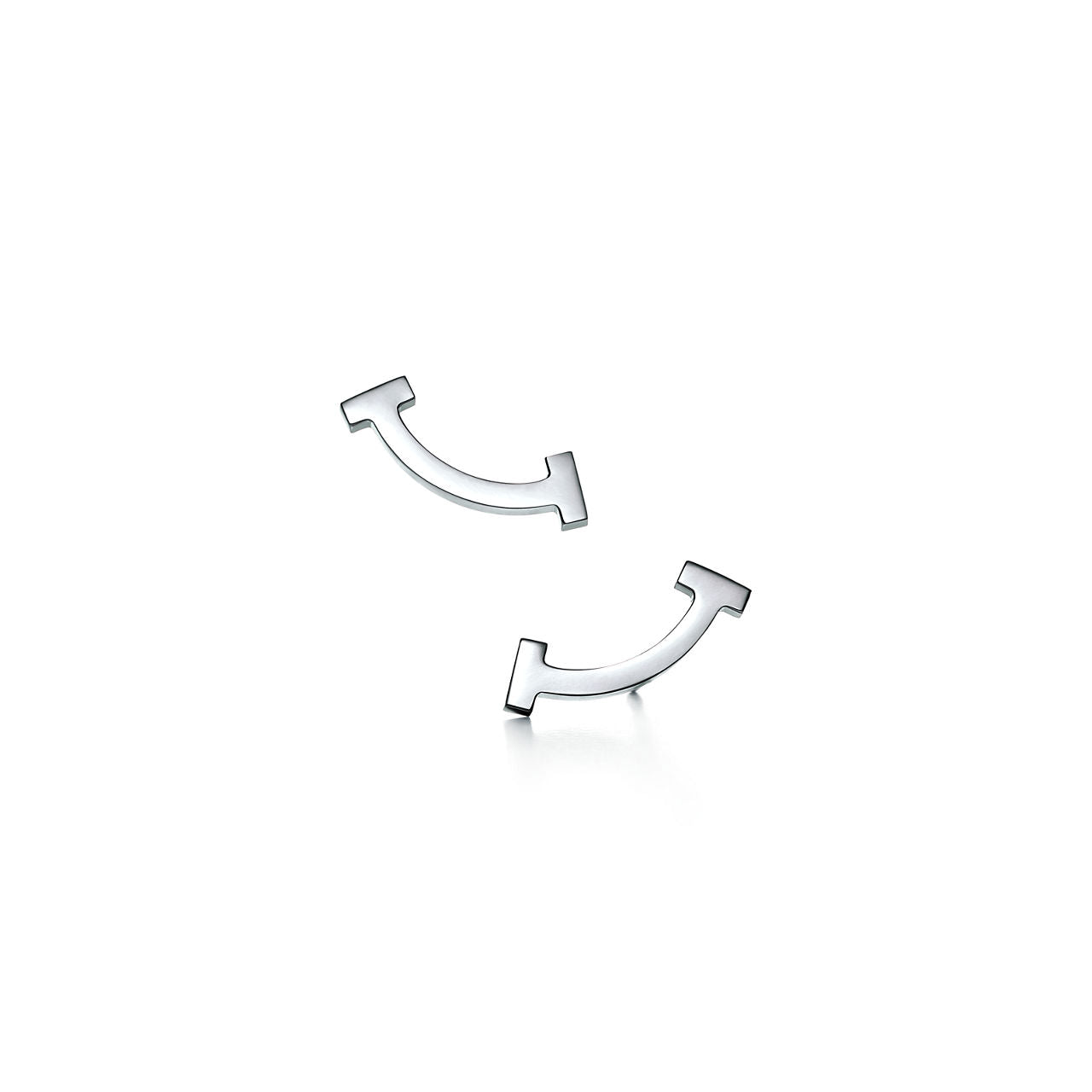 Boucles d’oreilles Smile en or blanc 18 carats, Mini
