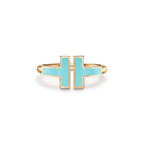 Tiffany T Bague Wire ornée de turquoise en or jaune 18 carats