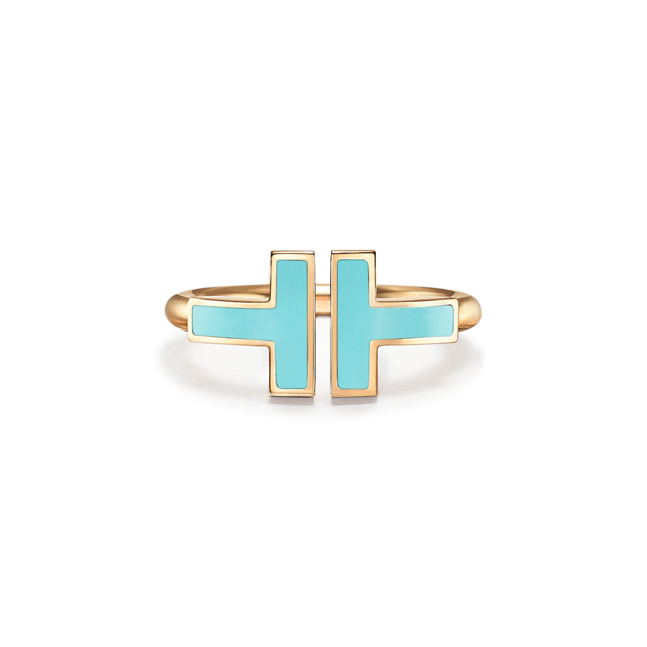 Tiffany T Bague Wire ornée de turquoise en or jaune 18 carats