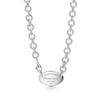 Collier Plaque ovale en argent 925 millièmes, 39,4 cm