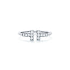 Tiffany T Bague Wire ornée de diamants en or blanc 18 carats