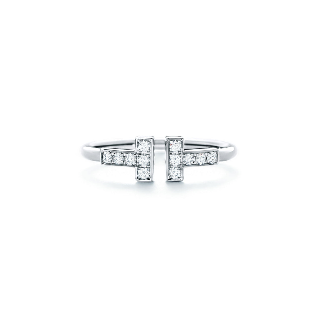 Tiffany T Bague Wire ornée de diamants en or blanc 18 carats