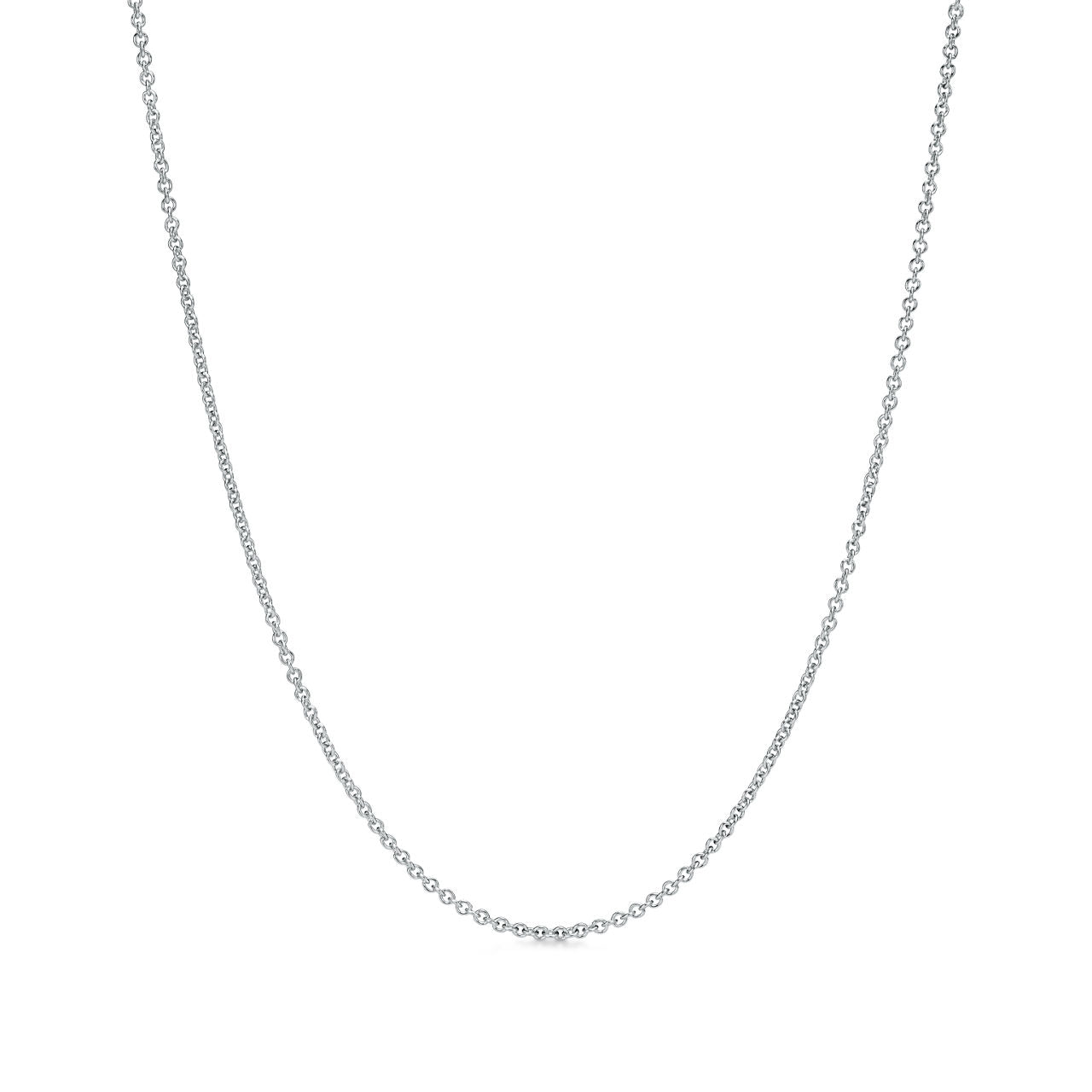 Chaîne en or blanc 18 carats. 40,6 cm.