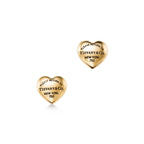 Boucles d’oreilles Cœur Plein en or jaune 18 carats