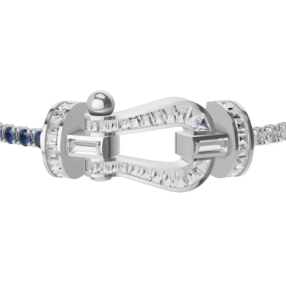 Bracelet Force 10, grand modèle, pavé