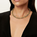 Collier noirci en or et diamants