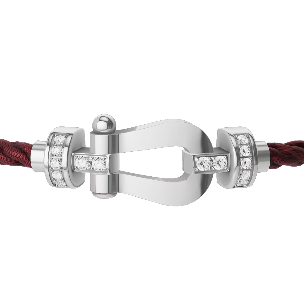 Bracelet Force 10, moyen modèle, semi-pavé