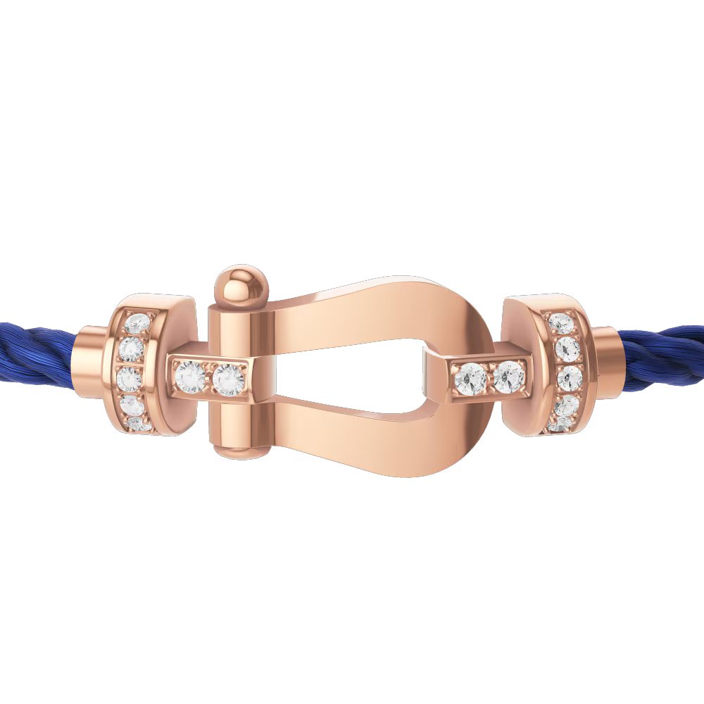 Bracelet Force 10, moyen modèle, semi-pavé