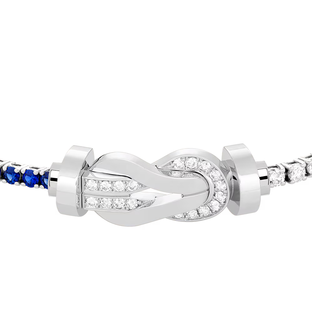 Bracelet Chance Infinie, grand modèle, semi-pavé