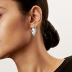 Boucles d’oreilles Cœur Plein en argent 925 millièmes