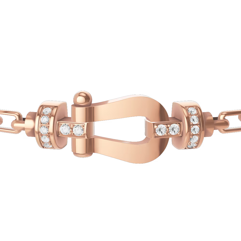 Bracelet Force 10, moyen modèle, semi-pavé