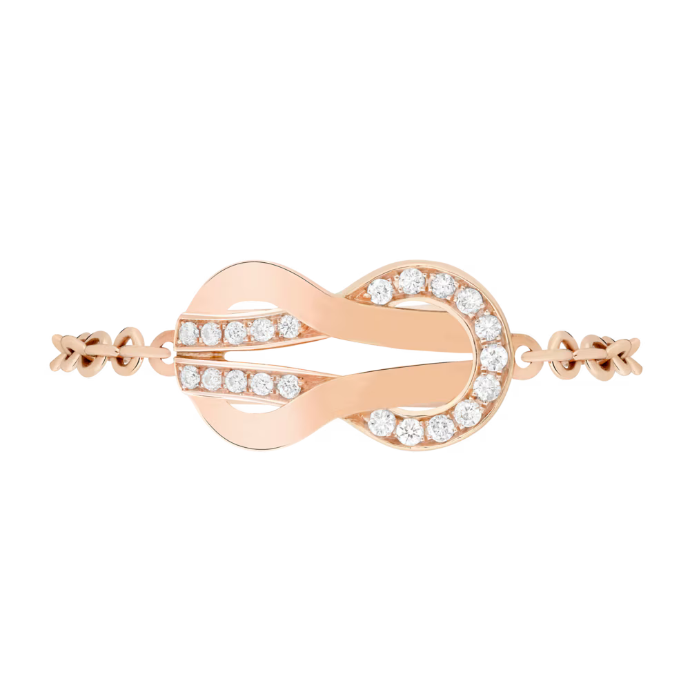 Bague chaîne Chance Infinie, chaîne, semi-pavée