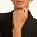 Bracelet Chance Infinie, chaîne, petit modèle, semi-pavé